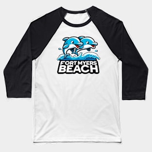 Dolphins at Fort Myers Beach Baseball T-Shirt